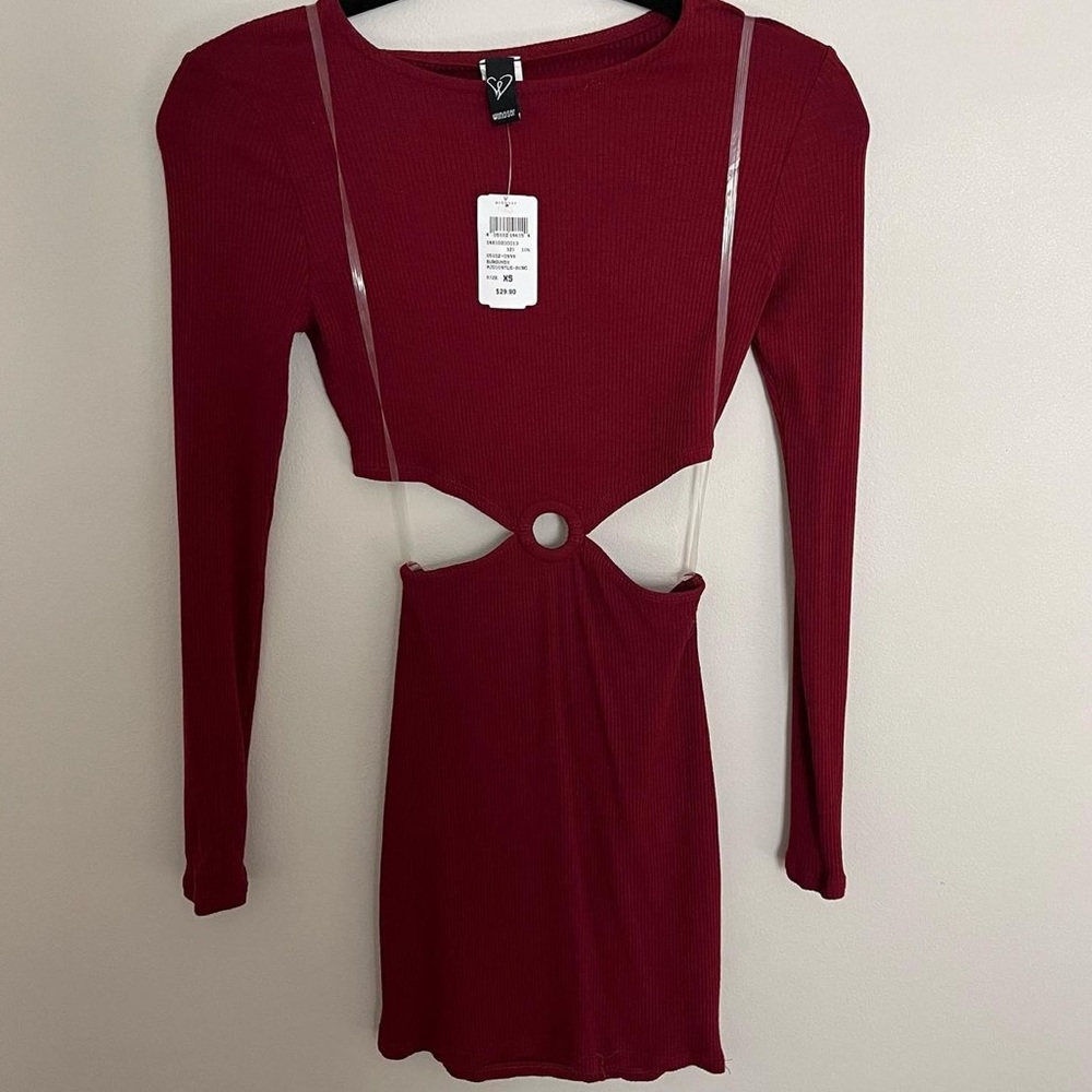 Side cutout mini dress